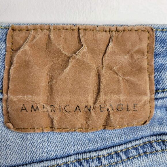 American Eagle Jeans AE Flex Men's Slim Straight 28X32 Light Wash Zip 28 - Picture 4 of 10
